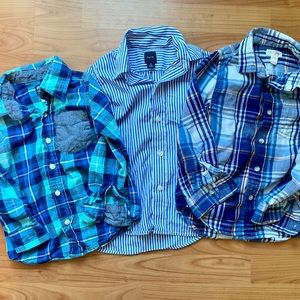 Three Buttondown Boys Long sleeve Shirts